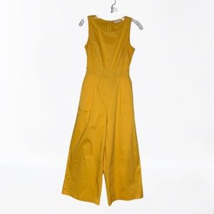 New York & Company Yellow Jumpsuit w/ belt Sz: XS